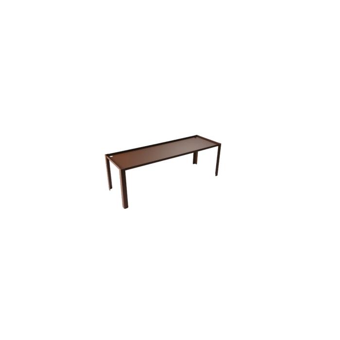 Alzata presentazione domino corten cm.20x60x20