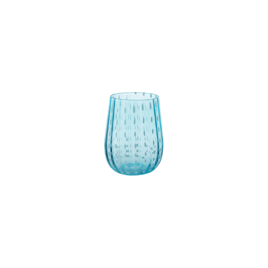 Bicchiere gocce azzurro cl.40