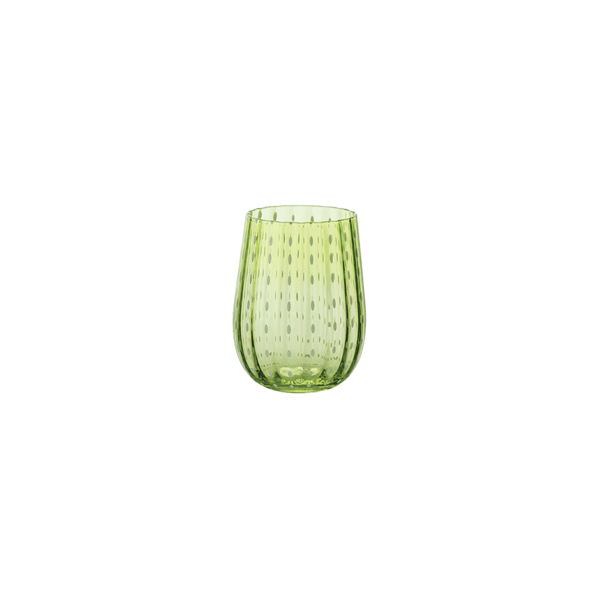 Bicchiere gocce verde cl.40