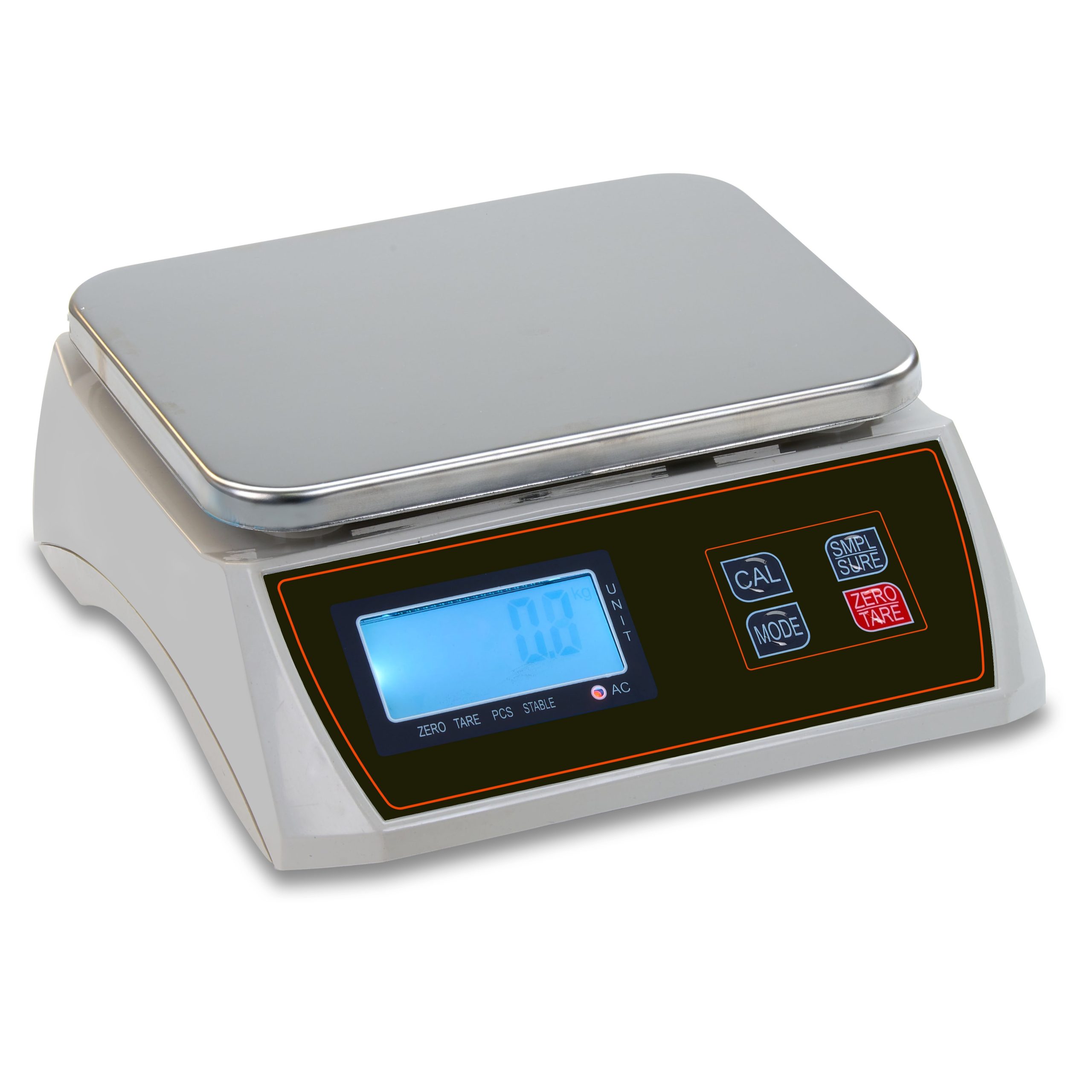 Bilancia elettronica piatto inox kg.30/1g