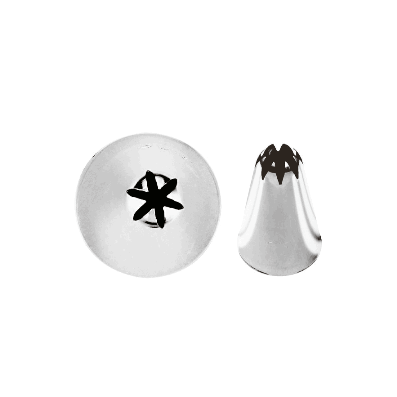 Bocchetta inox fiore mm.8