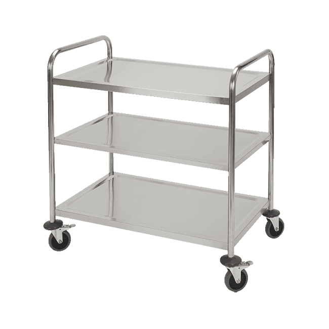 Carrello 3 piani acciaio inox aisi 201 cm.86x54x94