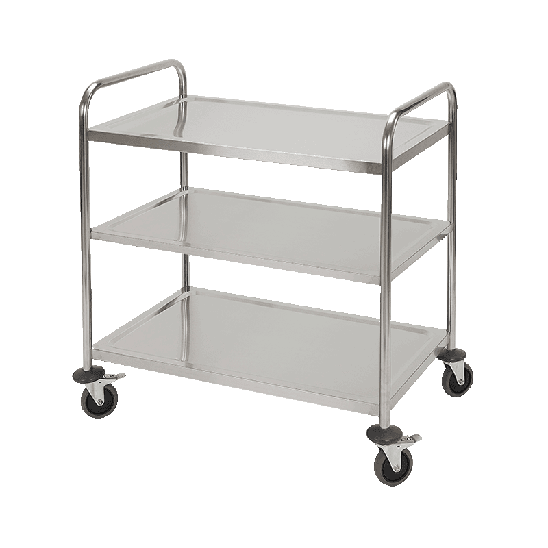 Carrello 3 piani acciaio inox aisi 201 cm.86x54x94
