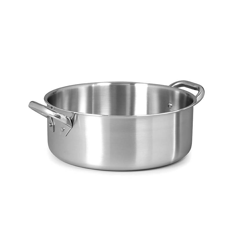 Casseruola bassa due maniglie alu-inox cm.32
