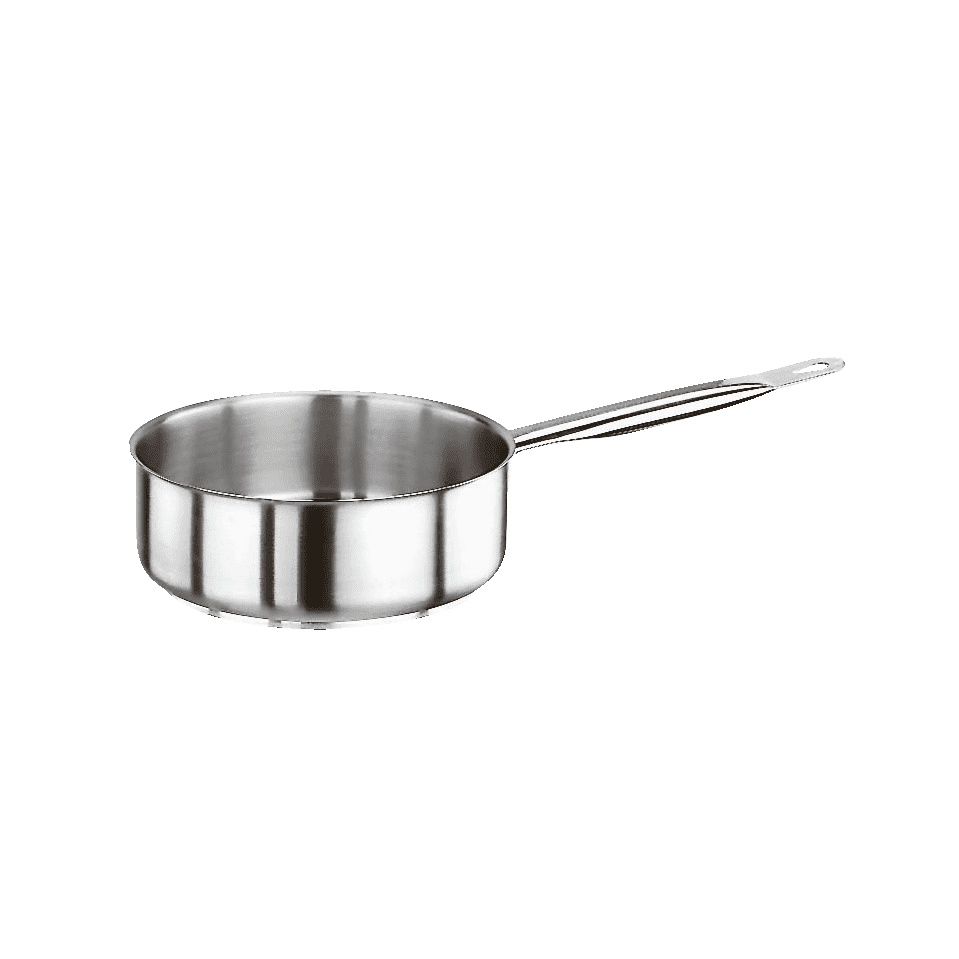 Casseruola bassa un manico series 1000 inox cm.24