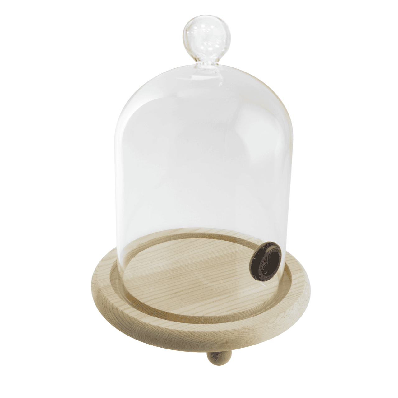 Cloche per affumicare base legno cm.12x11h