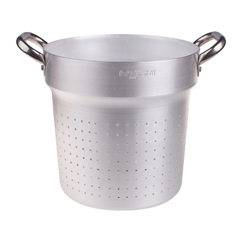 Colapasta cilindrico alluminio due maniglie cm.24