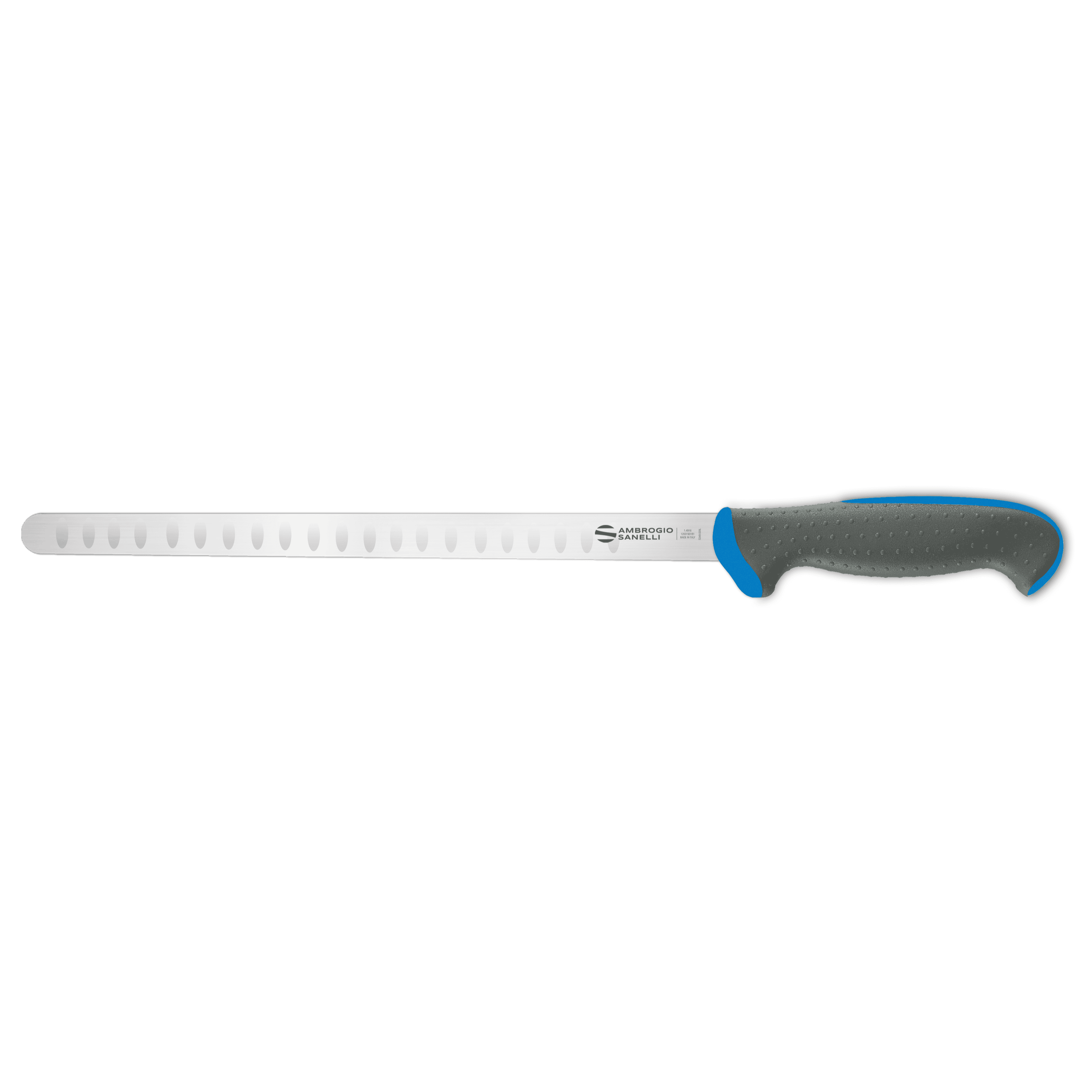 Coltello tecna salmone lama alveolata cm.32