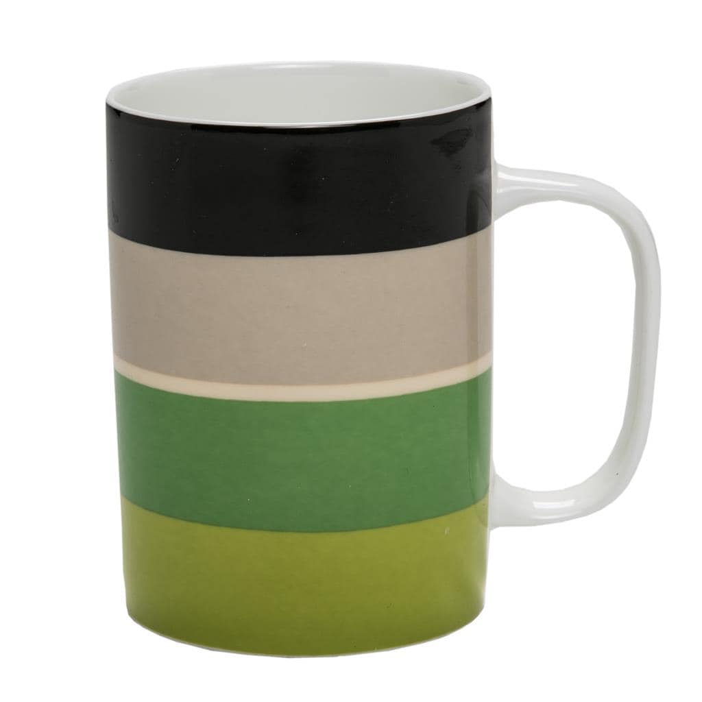 Confezione 4 mug righe scure cl.30