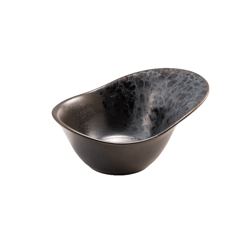 Coppa petalo ovale phobos nero cm.18×13,5