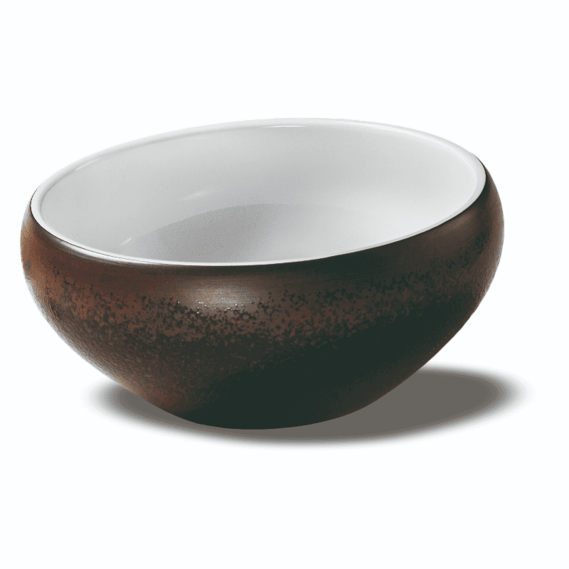 Coppa rotonda estia ruggine cm.18
