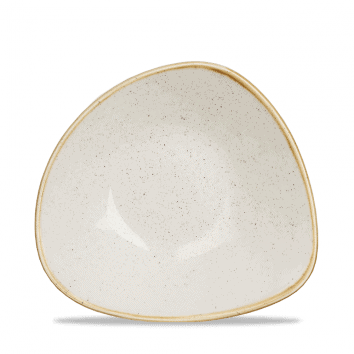 Coppa triangolare stonecast barley white cm.23,5