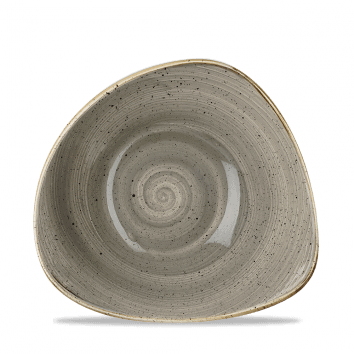 Coppa triangolare stonecast peppercorn grey cm.23,5