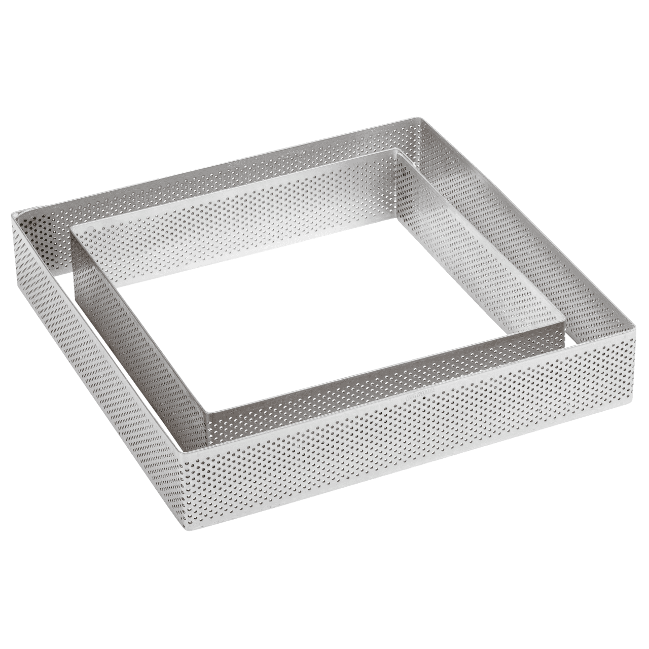 Fascia microforata quadrata inox cm.19×3,5h