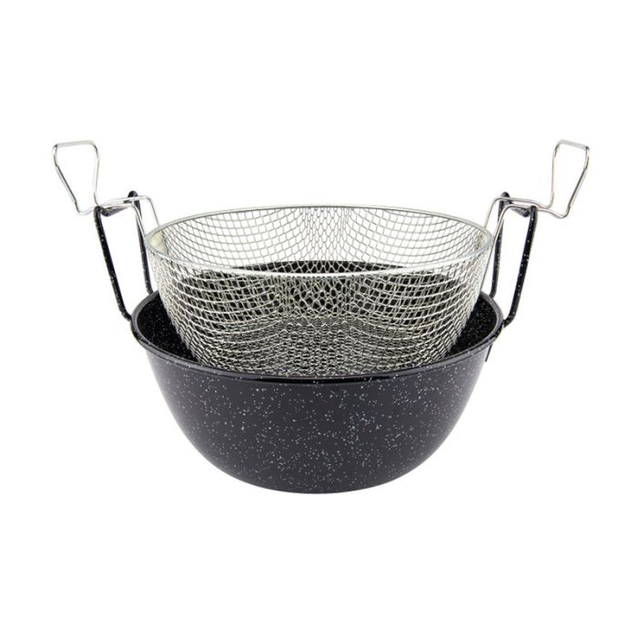 Friggitrice smaltata con cesto cm.32