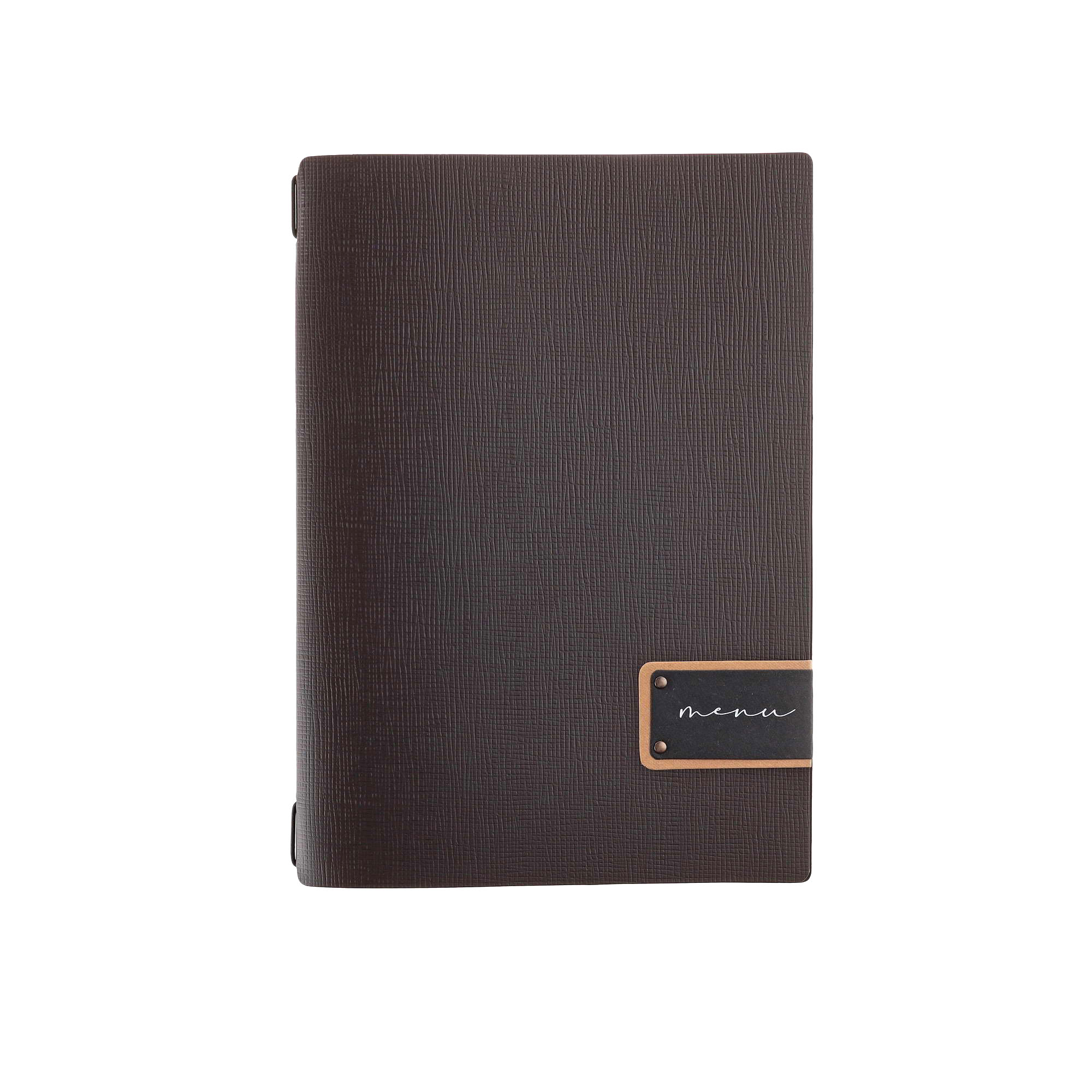 Porta menu chef marrone a4 solo elastico