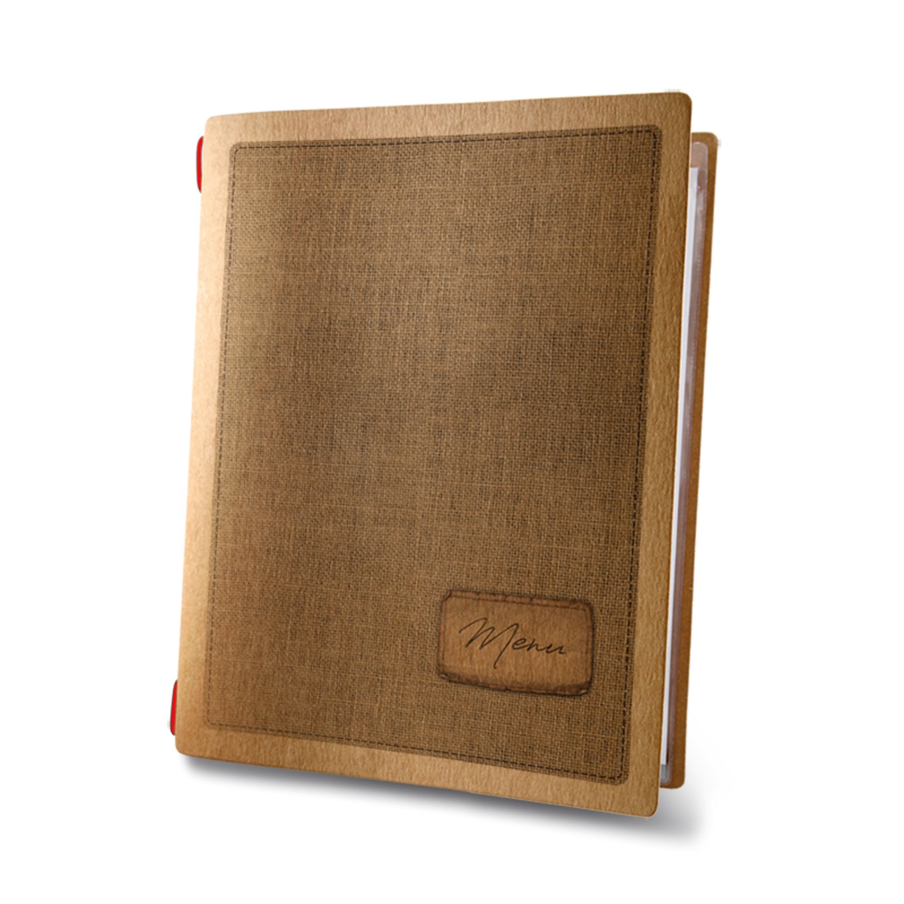 Porta menu custom naturale country a5 solo elastico