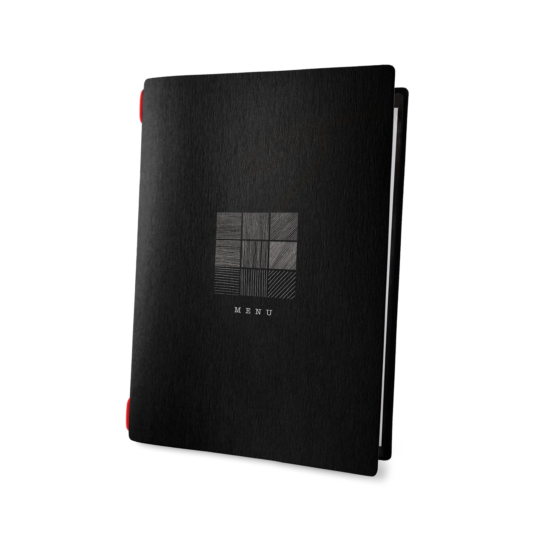 Porta menu custom nero sign a5 solo elastico