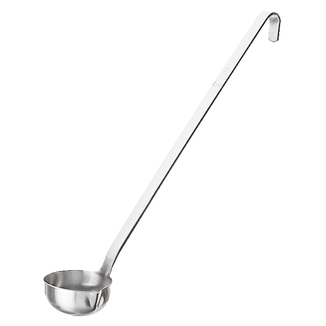 Mestolo con becco unipezzo inox cm.6,5×30