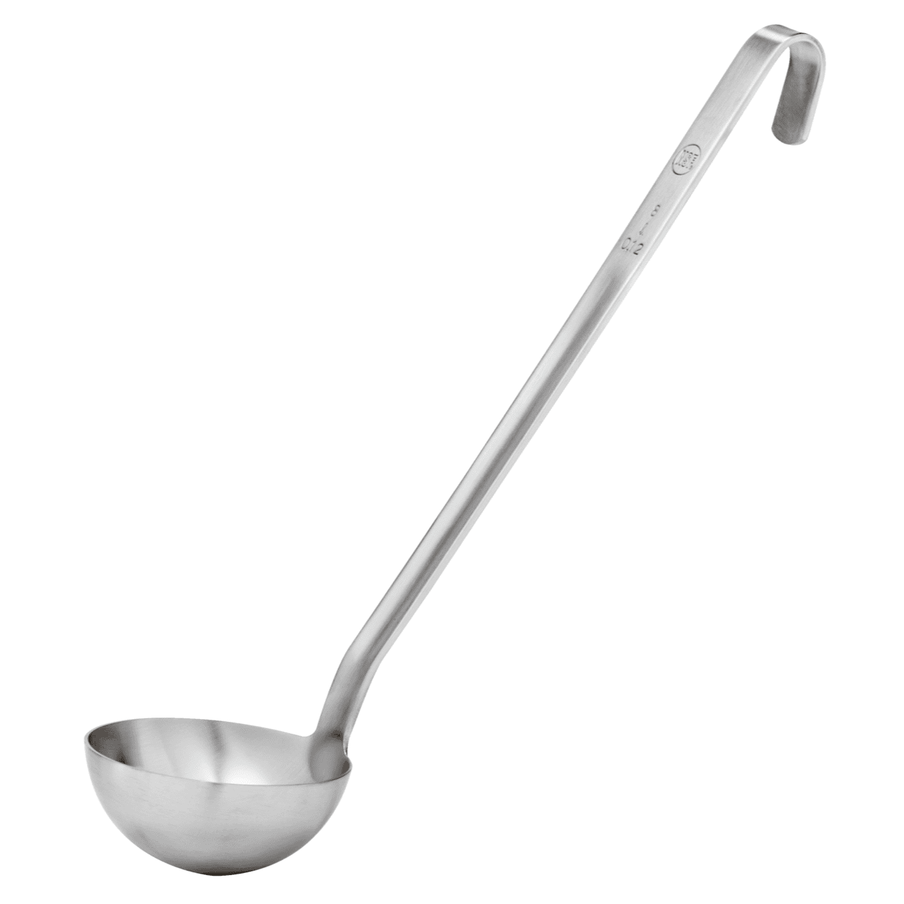 Mestolo inox unipezzo manico corto cm.8×23