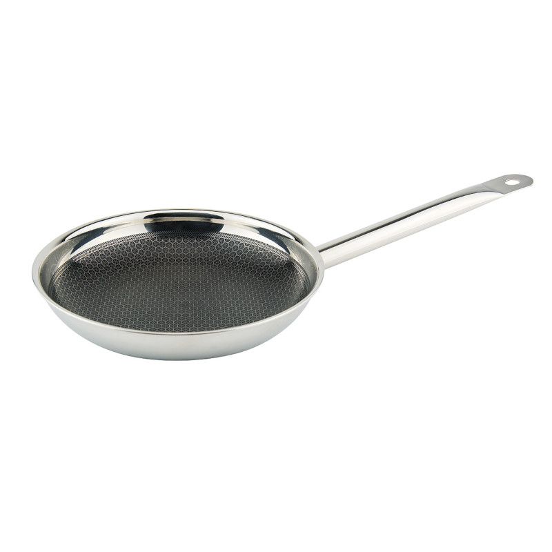 Padella svasata bassa ax active inox triplo strato cm.36