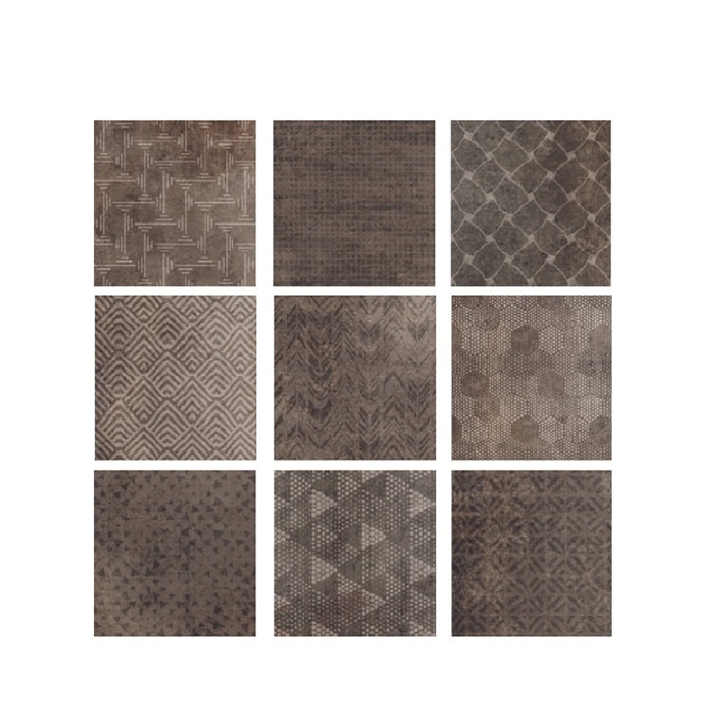 Piastrella gres corten mix cm.20×20