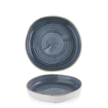 Piatto fondo organic walled stonecast blueberry cm.23