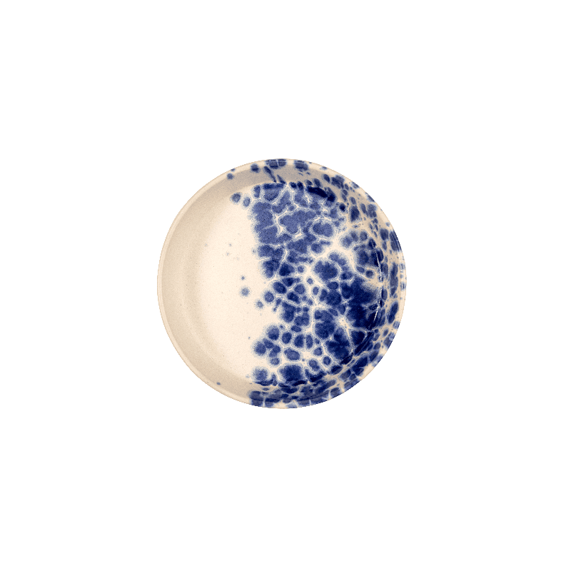Piatto fondo phobos bianco/blu cm.18