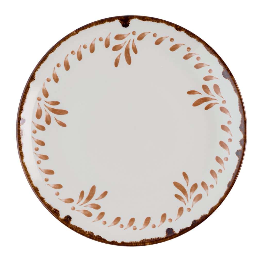 Piatto piano coupe harvest mediterranean terracotta cm.26