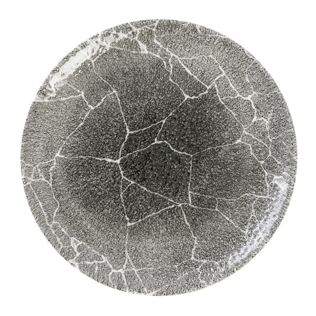 Piatto piano coupe kintsugi reverse quartz black cm.26