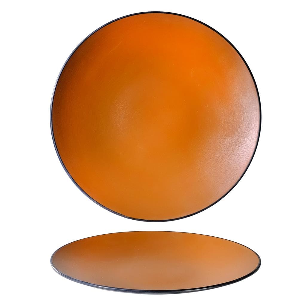 Piatto piano coupe melamina bicolor brown cm.30