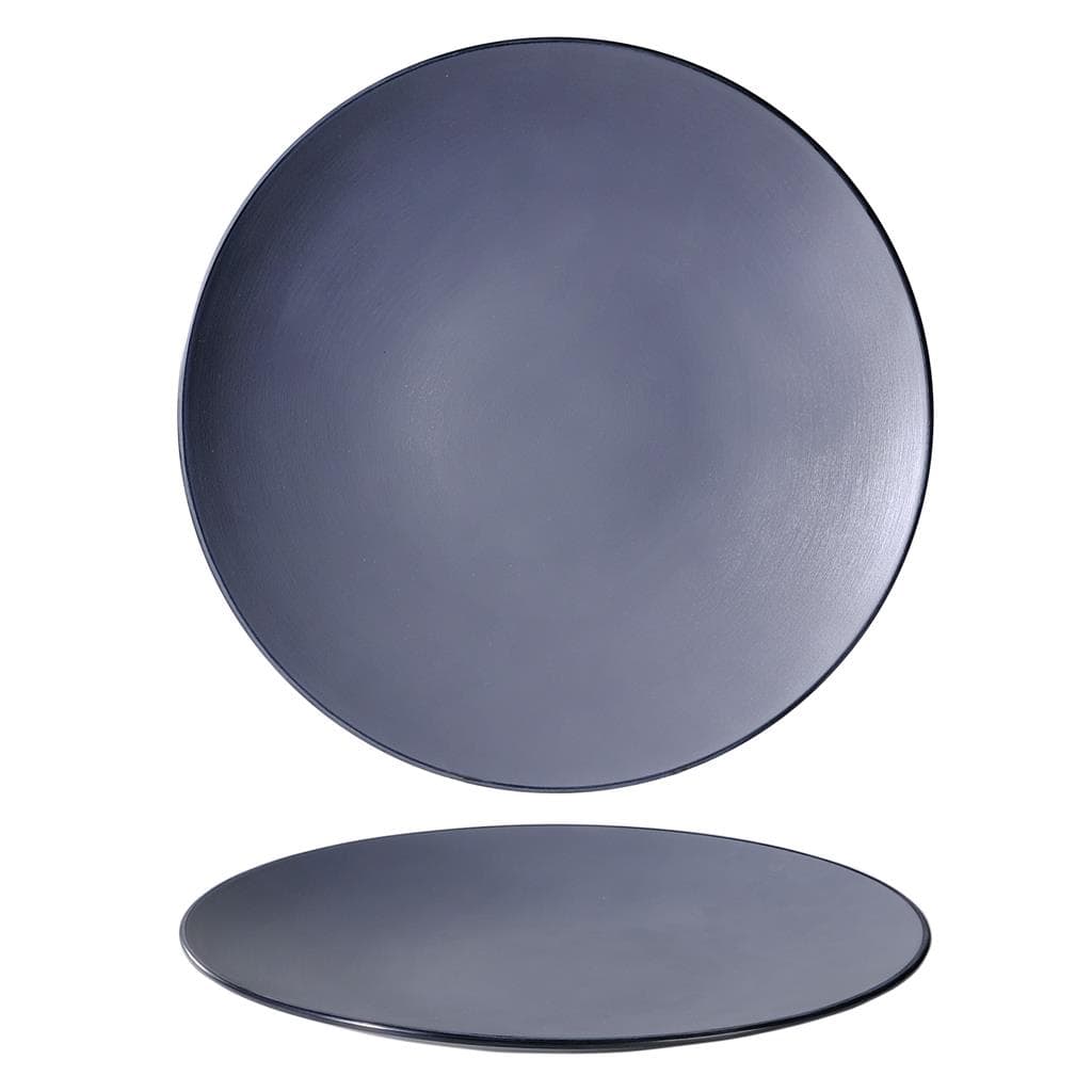 Piatto piano coupe melamina bicolor grey cm.30