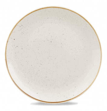 Piatto piano coupe stonecast barley white cm.32,4