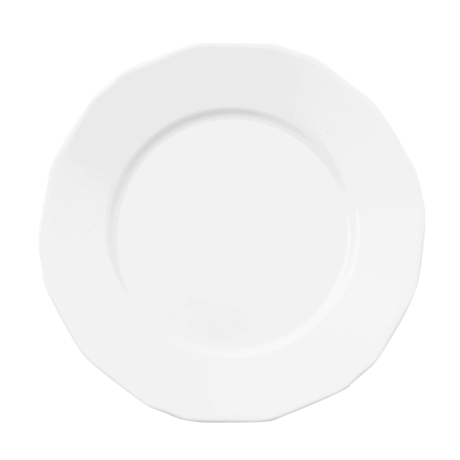 Piatto piano garden white cm.21