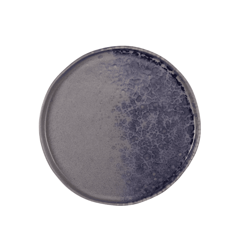 Piatto piano phobos grigio/blu cm.15