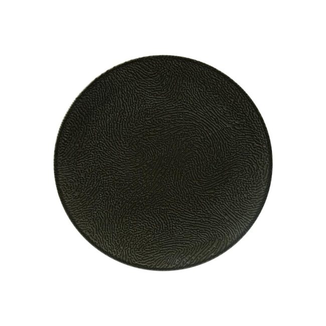 Piatto piano segmenti nero cm.21