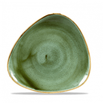 Piatto piano triangolare stonecast samphire green cm.22,9