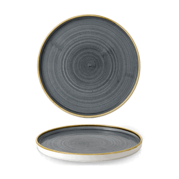 Piatto piano walled stonecast blueberry cm.26