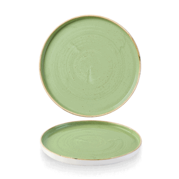 Piatto piano walled stonecast sage green cm.21