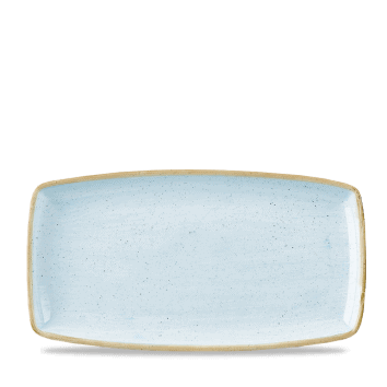 Piatto rettangolare oblong stonecast duck egg blue cm.34,5×18,5