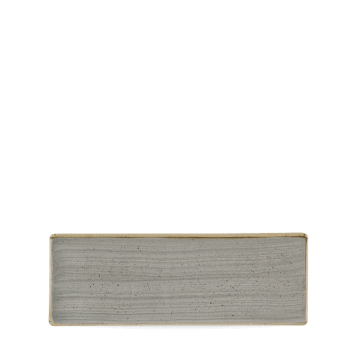 Piatto rettangolare tasting stonecast peppercorn grey cm.24,7×8,8