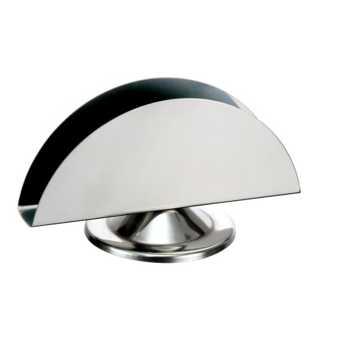 Portatovaglioli inox mezzaluna cm.14,8