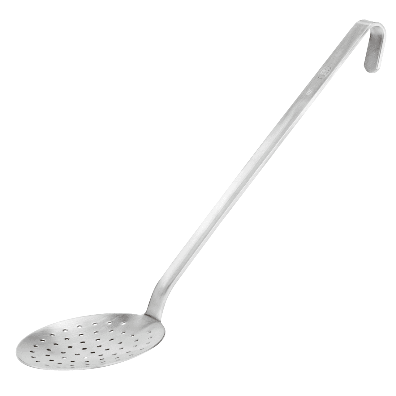 Schiumarola inox unipezzo manico corto cm.9×26