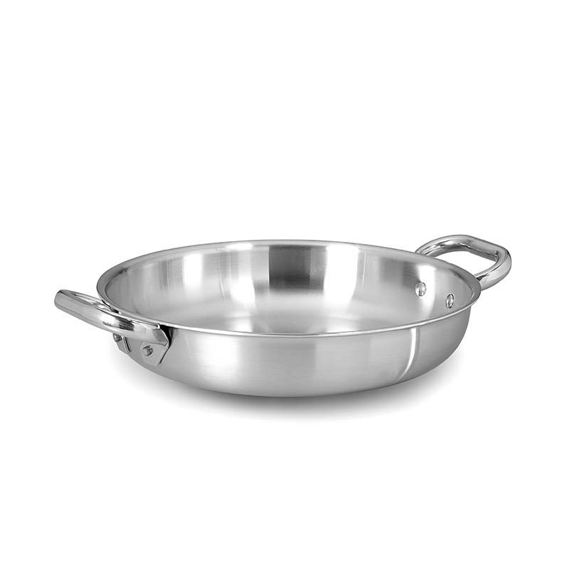 Tegame due maniglie alu-inox cm.32
