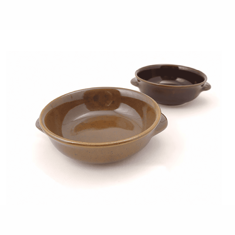 Tegame tondo terracotta miele cm.15x5h