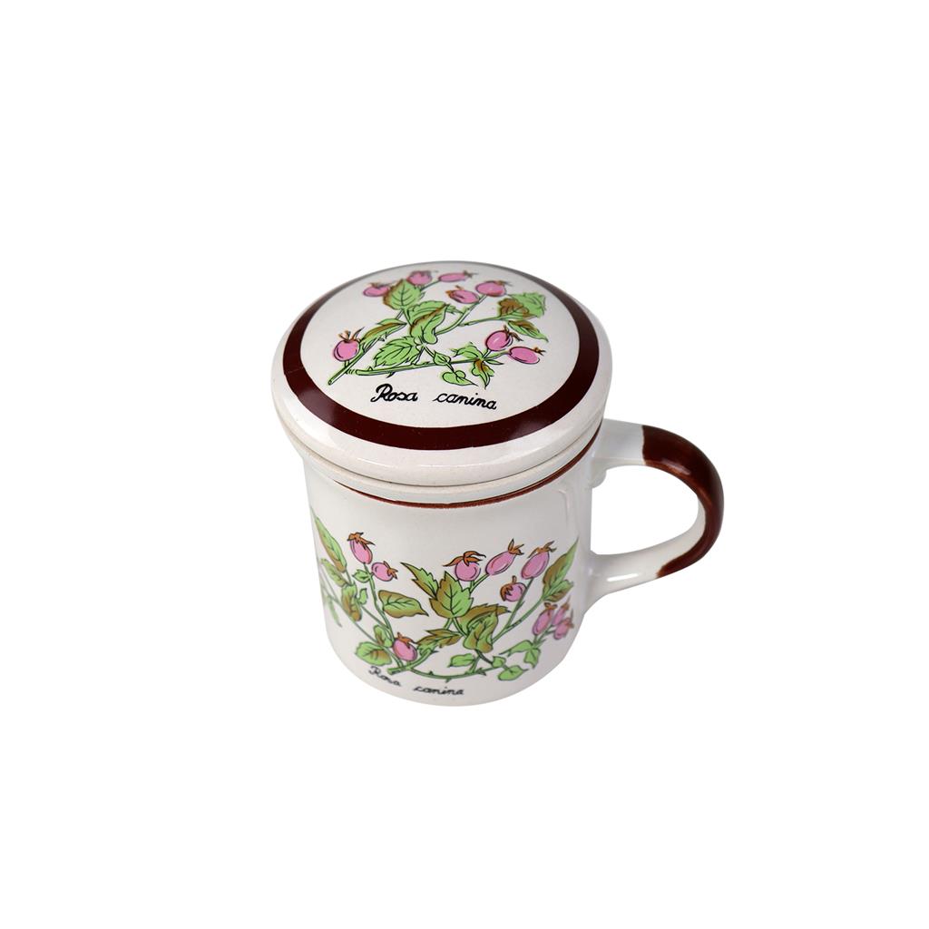 Tisaniera decorazione botanico rosa canina
