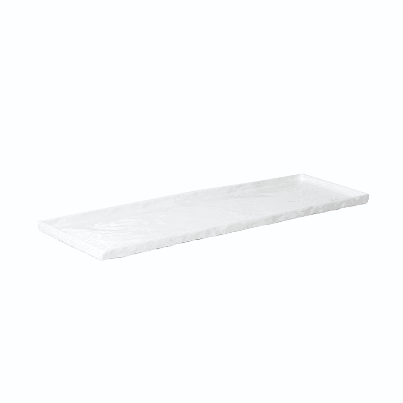 Vassoio rettangolare marmo bianco gn 2/4
