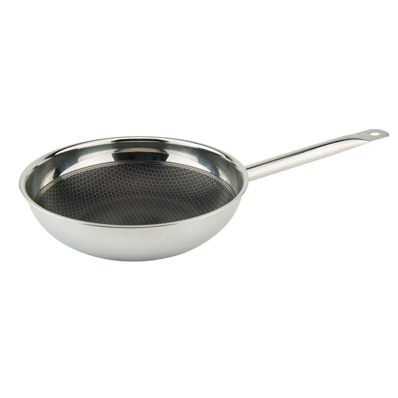 Wok ax active inox triplo strato cm.28