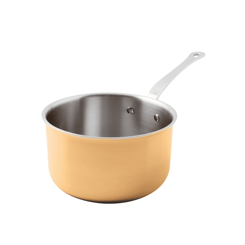 Casseruola alta un manico con contromaniglia series 15600 rame 3-ply cm.28