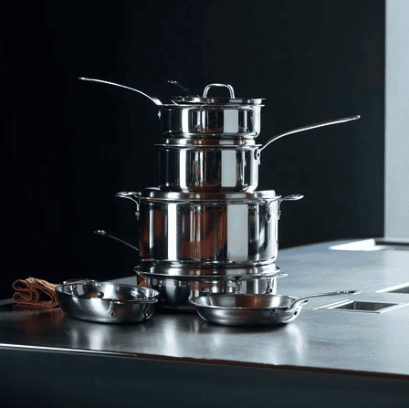 Casseruola alta un manico series 12200 5-ply cm.18
